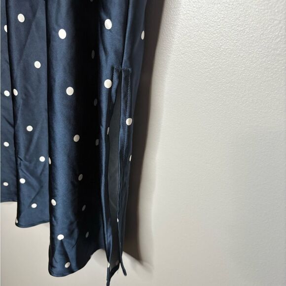 Old Navy Polka Dot Satin Midi Slip Skirt NWT - Picture 4 of 6